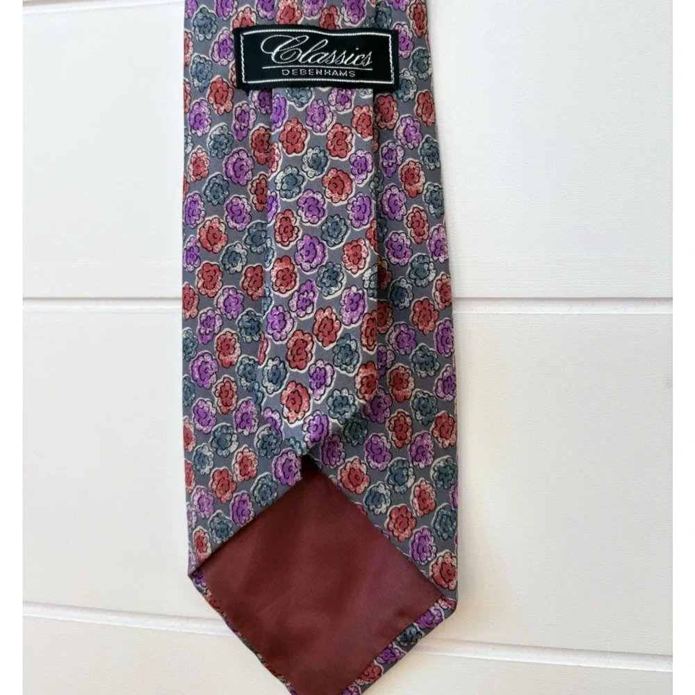 Classics Debenhams Floral Silk Tie Classic W 3.5